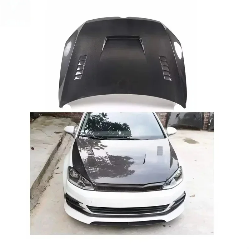 High Quality Style Carbon Fiber Front Engine Hood Cover Fit 12-20  Automobile Exterior Modificatio