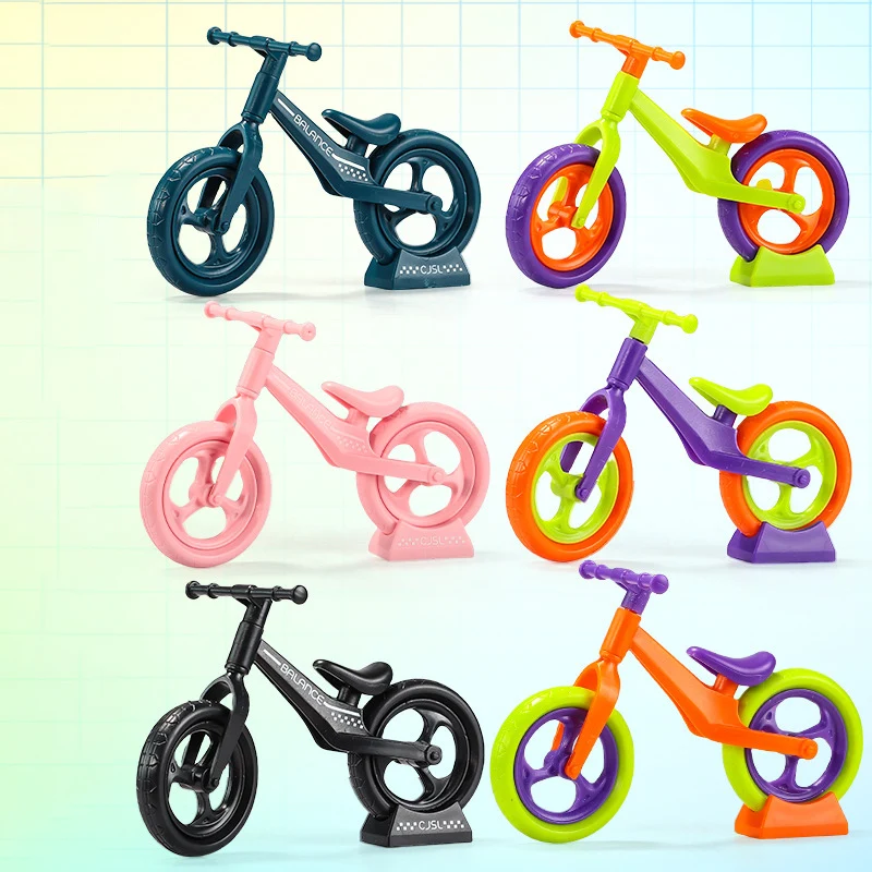 Creative Art Finger Bike Models Kit Simulation Mini Assembled Bicycle Balance Car Accessories Kids Stress Relief Toy Gifts