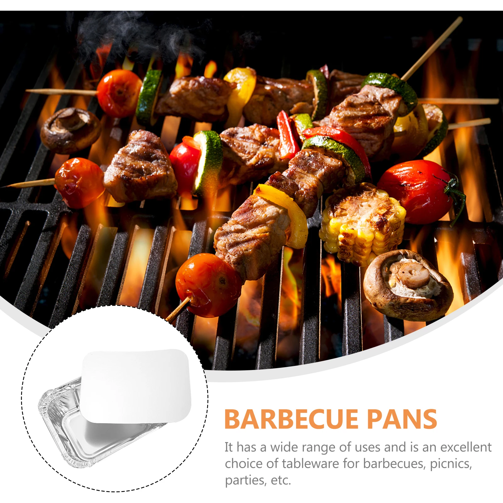

125pcs Disposable Bbq Drip Pan Thick Food Safety Material Non-Deformable Moisture Protection Fresh Keeping Storage Transport
