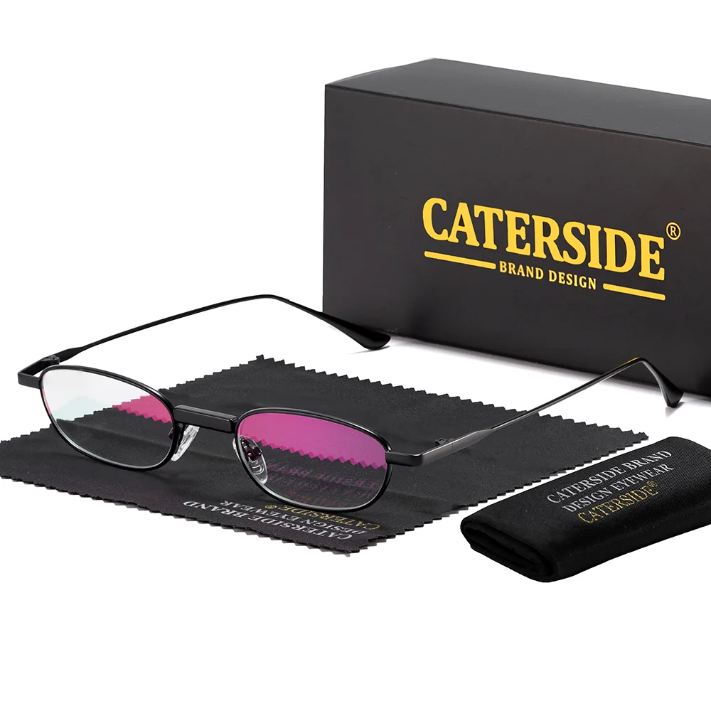 CATERSIDE Herren Hip-Hop-Sonnenbrille, Premium-Metall, kleiner Rahmen, Damen-Reise-, Business-, Party-, Urlaubsgeschenk, Dekorative Brille, UV400 – Detail 28