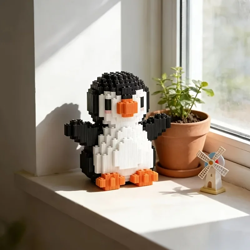 Adorable Penguin Building Bricks Set Educational Assembly Model