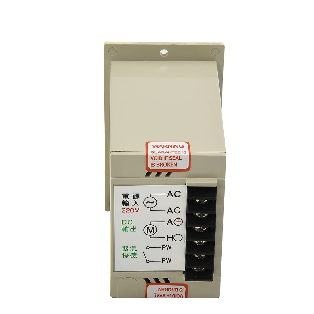 Soft Start Function, Stepless Speed Regulation DC Motor Speed Controller, AC Input 220V DC Output 180V, Fits Under 400W Motors