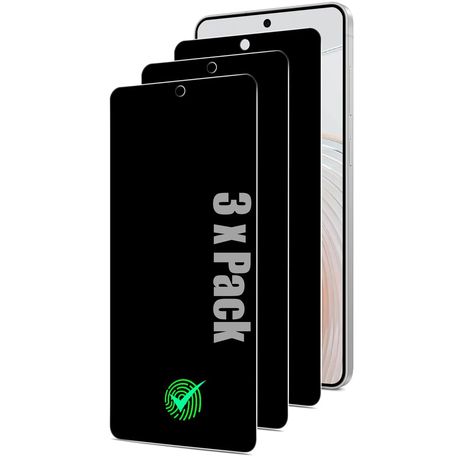 

[3 Pack] Fingerprint Unlock Support,Anti Spy Privacy Filter Tempered Glass Film Screen Protector For Samsung Galaxy S26 Plus/S26