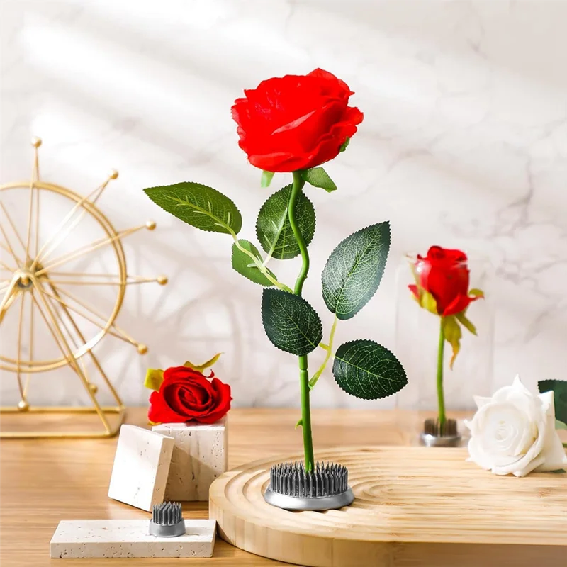 

AF89-6 Pcs 3 Size Stainless Floral Frogs Kenzan Flower Holder Round Flower Arrangers Silvery Kenzan (0.9In, 1.34In, 2.36In)