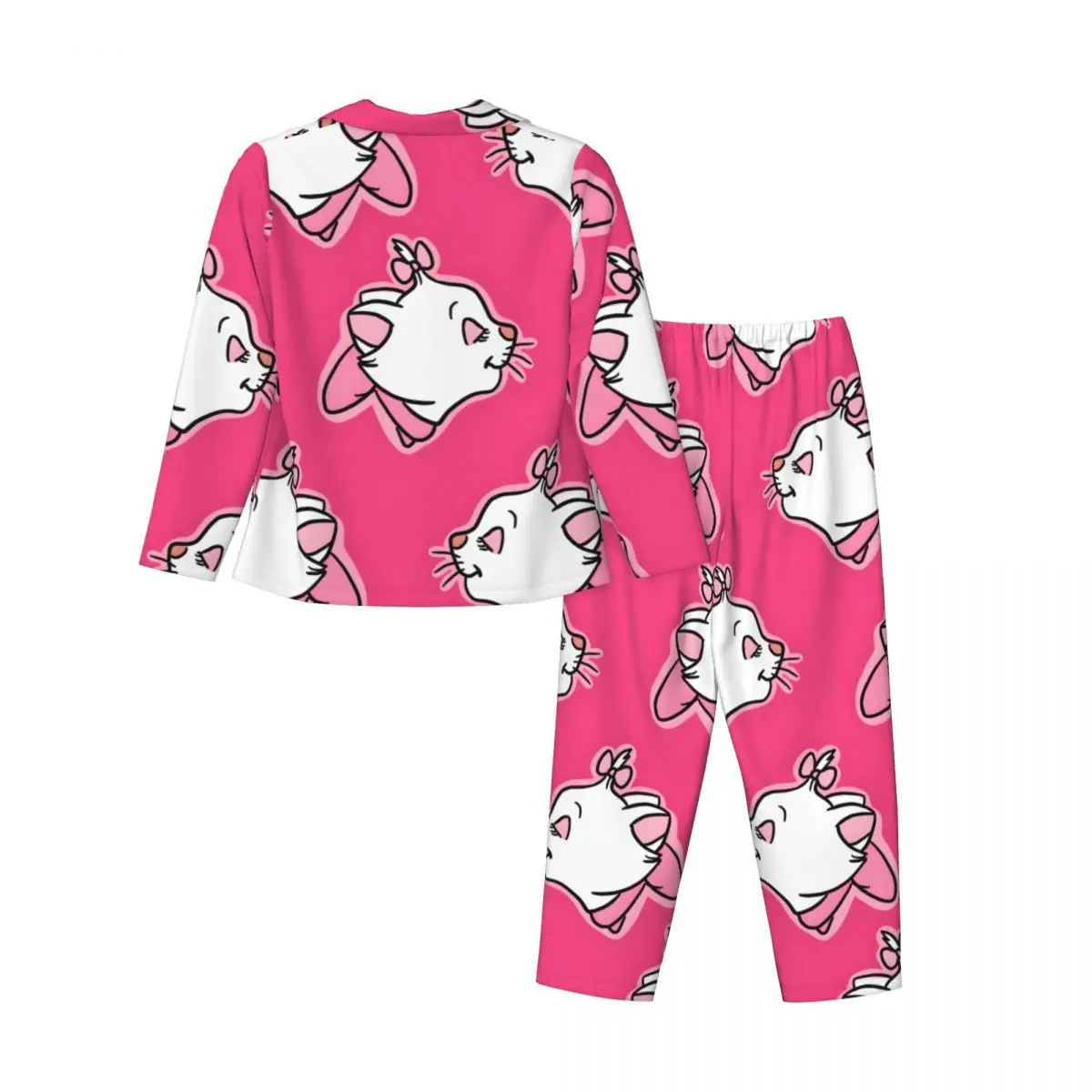 M-arie Conjunto de pijamas femininos com botões, 2 peças, pijama feminino, roupa de dormir