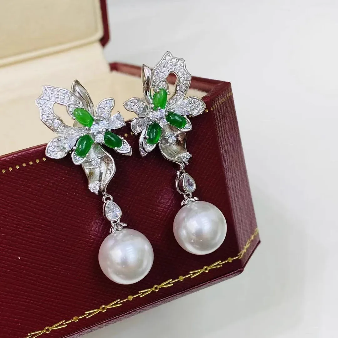 

Elegant and Noble Pearl Earrings AAAA 10-11mm 11-12mm Natural Japanese Round Pearl Earrings 925s