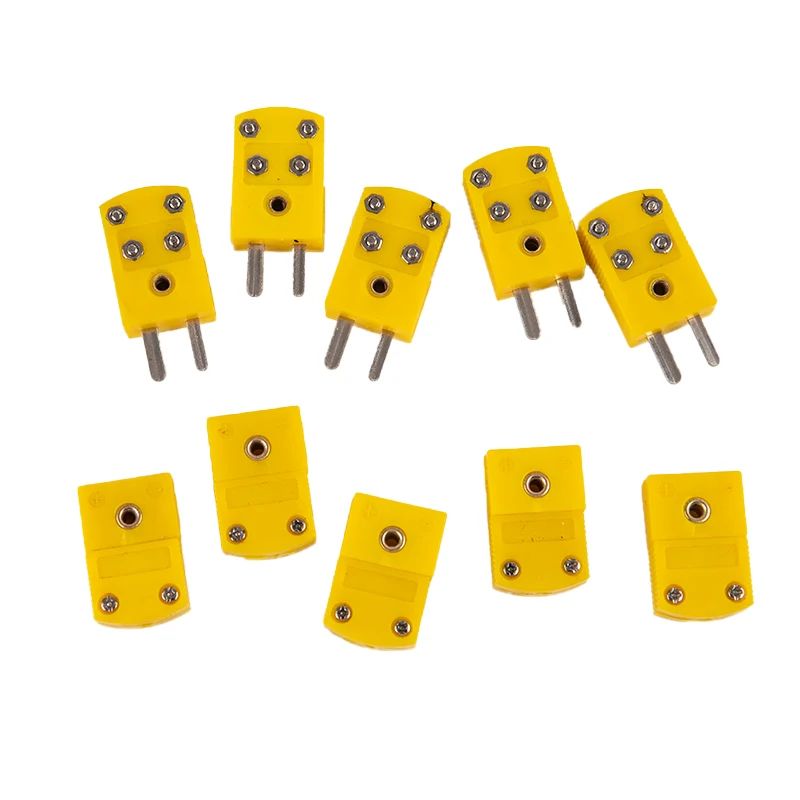 New 5Pcs K Type Male/Female Mini Connectors Plug Thermocouple Temperature Sensors