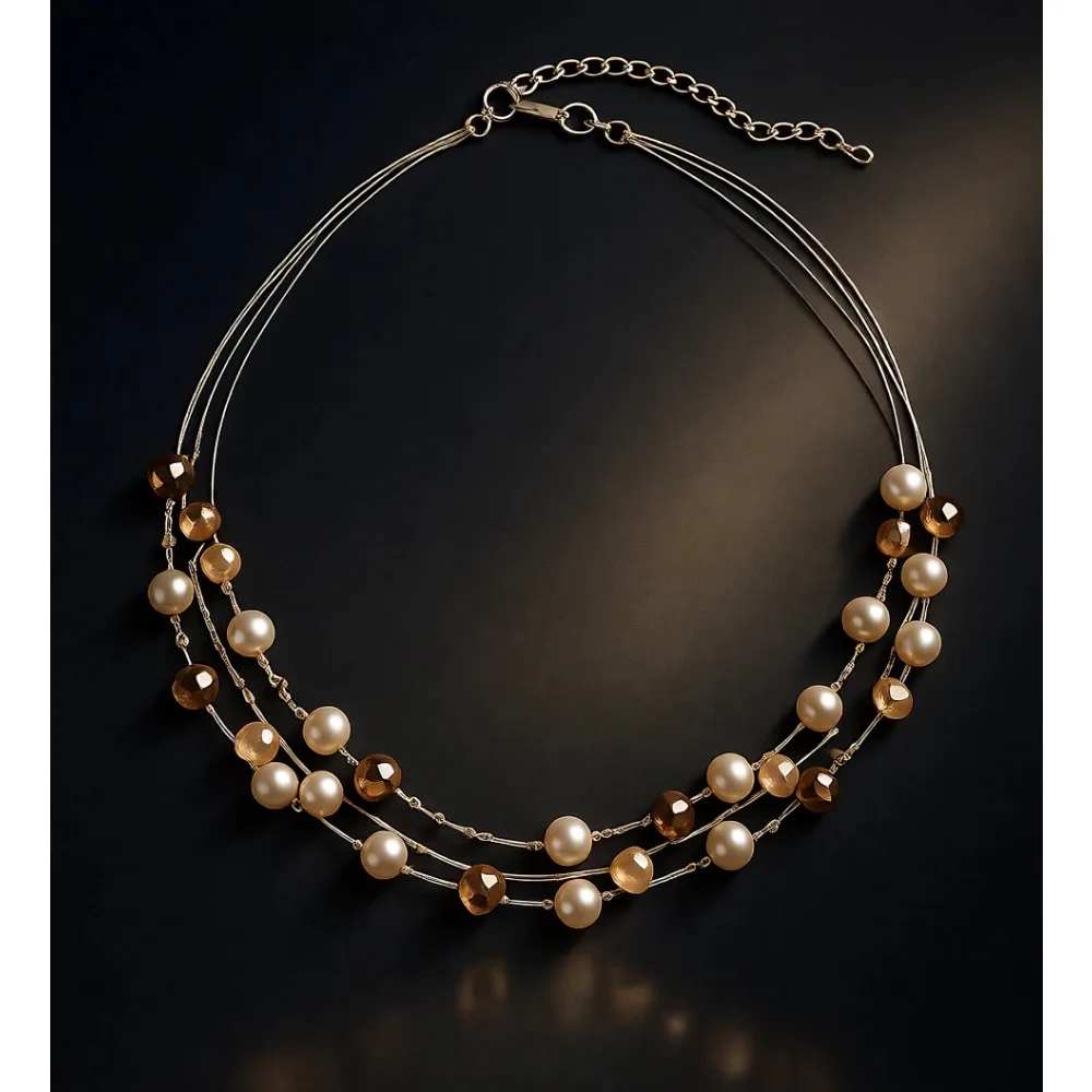 

Многослойное ожерелье-чокер из пресноводного жемчуга в подарок для женщин