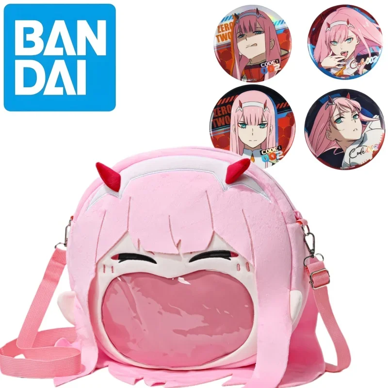 Bandai New National Team 02 Big Mouth Backpack Cartoon Zero Two Itabag Anime Peripherals Two-dimensional Girl Holiday Gifts