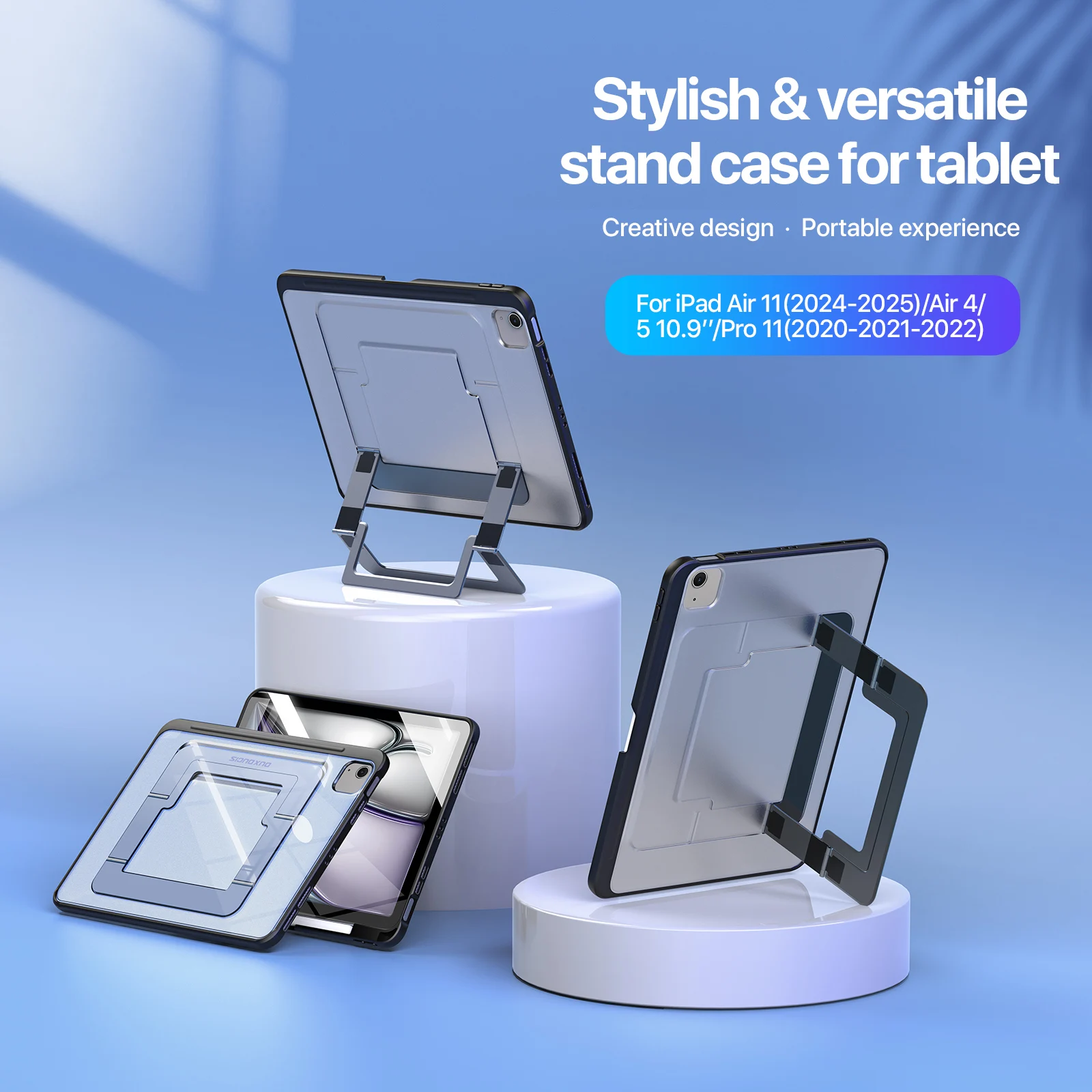 Alloy Stand Case for iPad Pro 11/13 iPad Air 11/13 (2024 2025) iPad 10th/11th Gen iPad Air 5/4 10.9