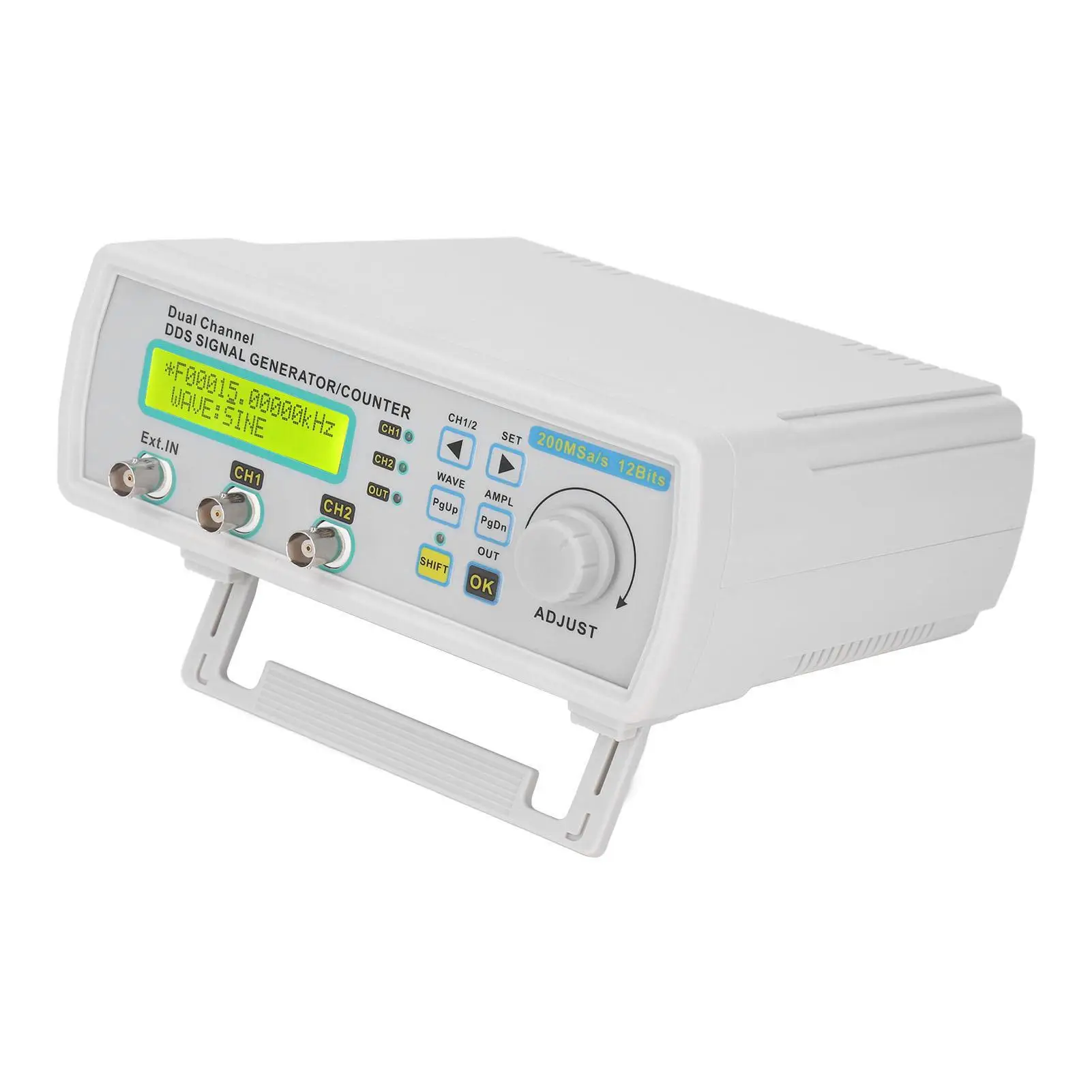 2-Channel DDS Generator & Frequency Meter MHS5200A 25MHz - Arbitrary Waveform Function, 100-240V DC5V