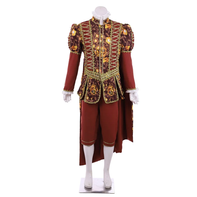 Tudor Elizabethan King Costume Halloween Costume Men's Adult Masquerade Party Masquerade Cosplay Knight Costume Full Set