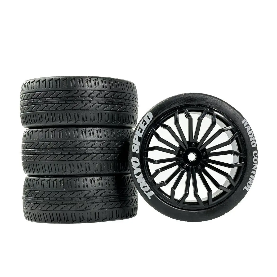 4pcs  Suitable for 1/10 MJX10304/03 electric car drifting and running tires PTG Tamiya unlimited nylon wheels