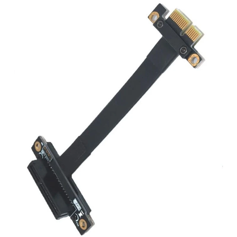 PCIE PCI Express 4X To 1X Extension Cable PCI-E 1X To 4X Riser Extender Cable Vertical 90 Degrees Ribbon Cable