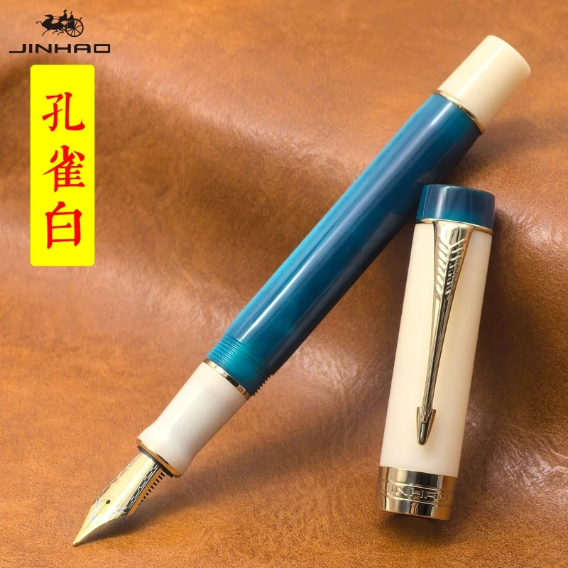 limited-edition-jinhao-100-fountain-pen-ef-f-m-nib-transparent-color-resin-luxury-pens-stationery-office-school-supplies