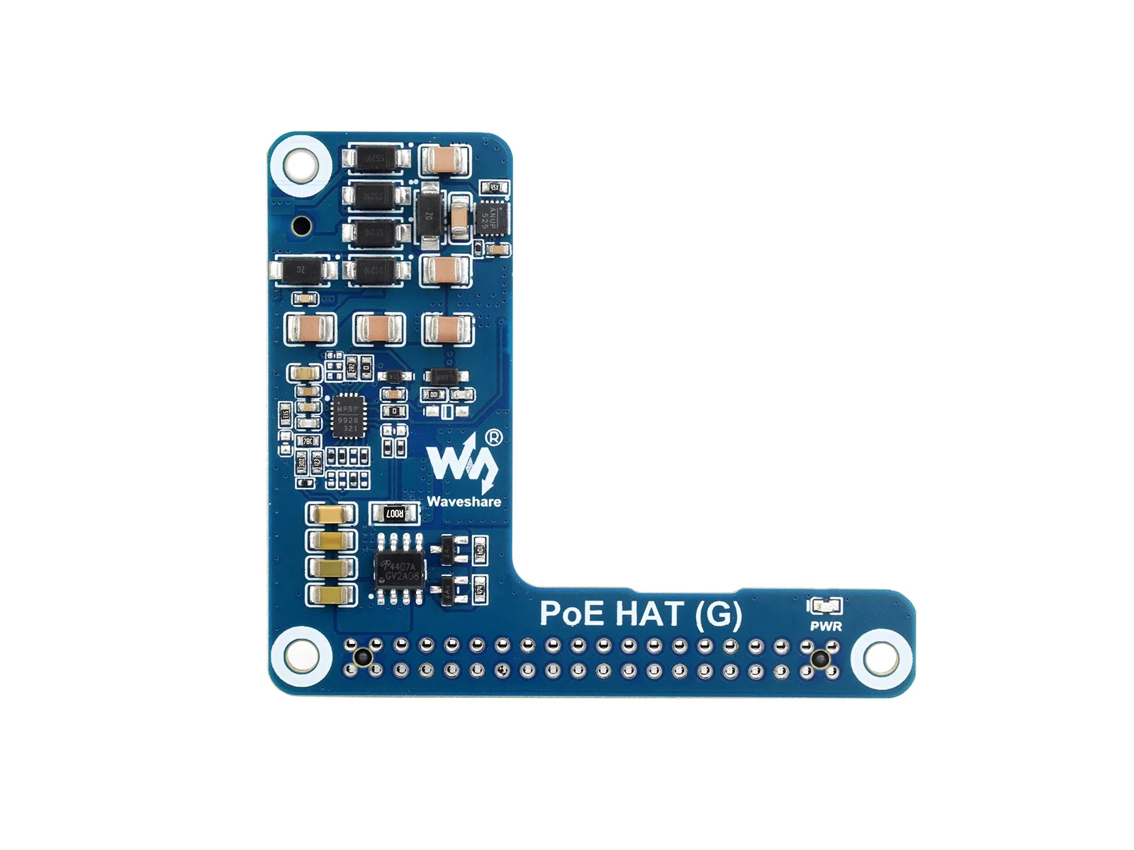 Waveshare Raspberry Pi 5 PoE HAT Power Over Ethernet HAT (G), 5V 5A Output, 802.3af/at network, PoE HAT (G) For Raspberry Pi 5