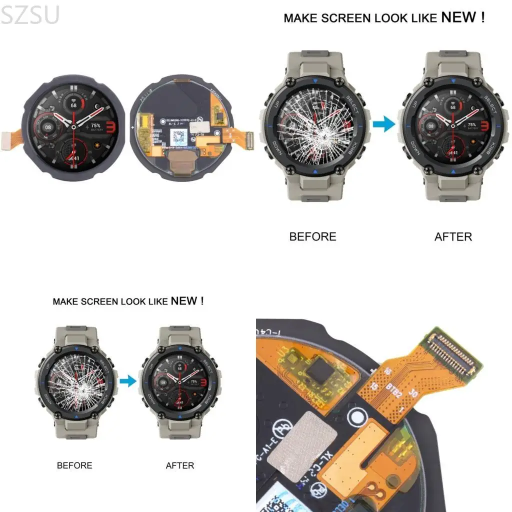 

SZSU Advanced PCB Integrated Touch Display Replacement Part For Outdoor Smartwatch Maintenance