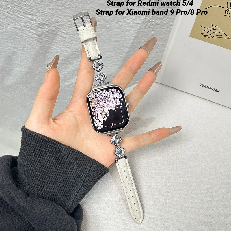 Correa de moda para reloj Redmi 5/4, Correa de reloj para Xiaomi band 9 Pro /8 Pro, Correa deportiva para mujer, pulsera para reloj inteligente