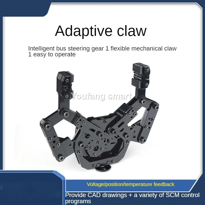 1Kg Load Adaptive Manipulator Claw 82mm Opening Flexible Servo Gripper FOR Manipulator Robot Arm DIY Kit Drone Servo Accessories