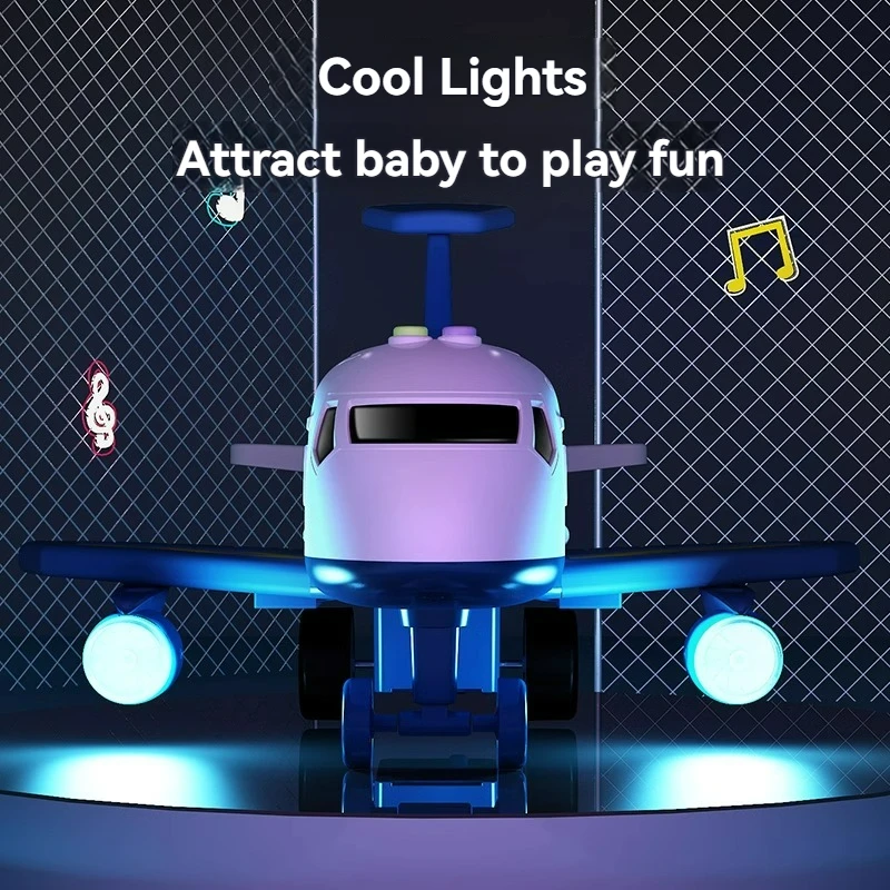 Nuove auto di grandi dimensioni Storia musicale Simulazione Pista Aereo da inerzia Bambini Aereo da passeggeri Modello di aeroplano giocattolo Regali di aeroplani per bambini