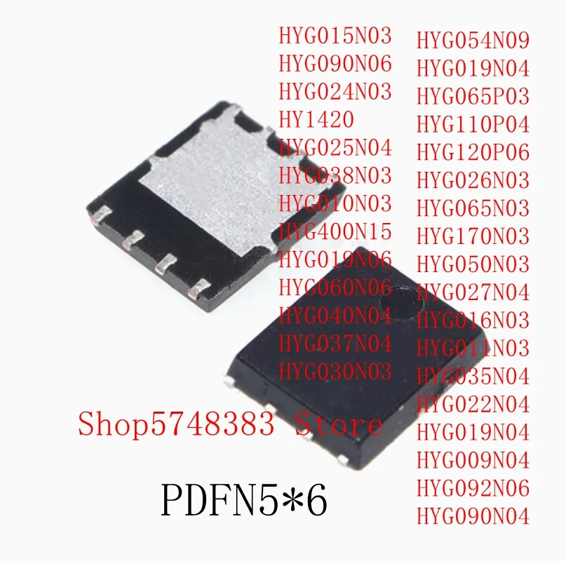 10PCS HYG015N03 HYG090N06 HYG024N03 HY1420 HYG025N04 HYG038N03 HYG010N03 HYG400N15 HYG019N06 HYG060N06 HYG040N04 HYG037N04 DFN