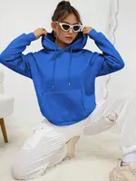 Solid Color Hoody For Female Autumn Fashionable Clothing Casual Fleece Pocket Hoodies Multicolor Unisex Women Streetwear 2