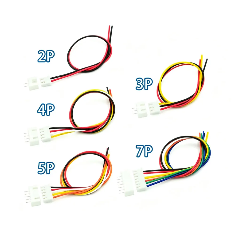 5-10Sets XH2.54 XH 2.54mm Wire Cable Connector 2/3/4/5/6/7/8/9/10 Pin Pitch Male Female Plug Socket 30cm Wire Length 26AWG