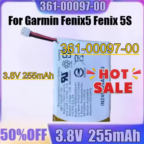 For Garmin Fenix5 Fenix 5S Fenix 5 Smart Watch Battery New 361-00097-00 3.8V 255mAh Battery 361-00097-00