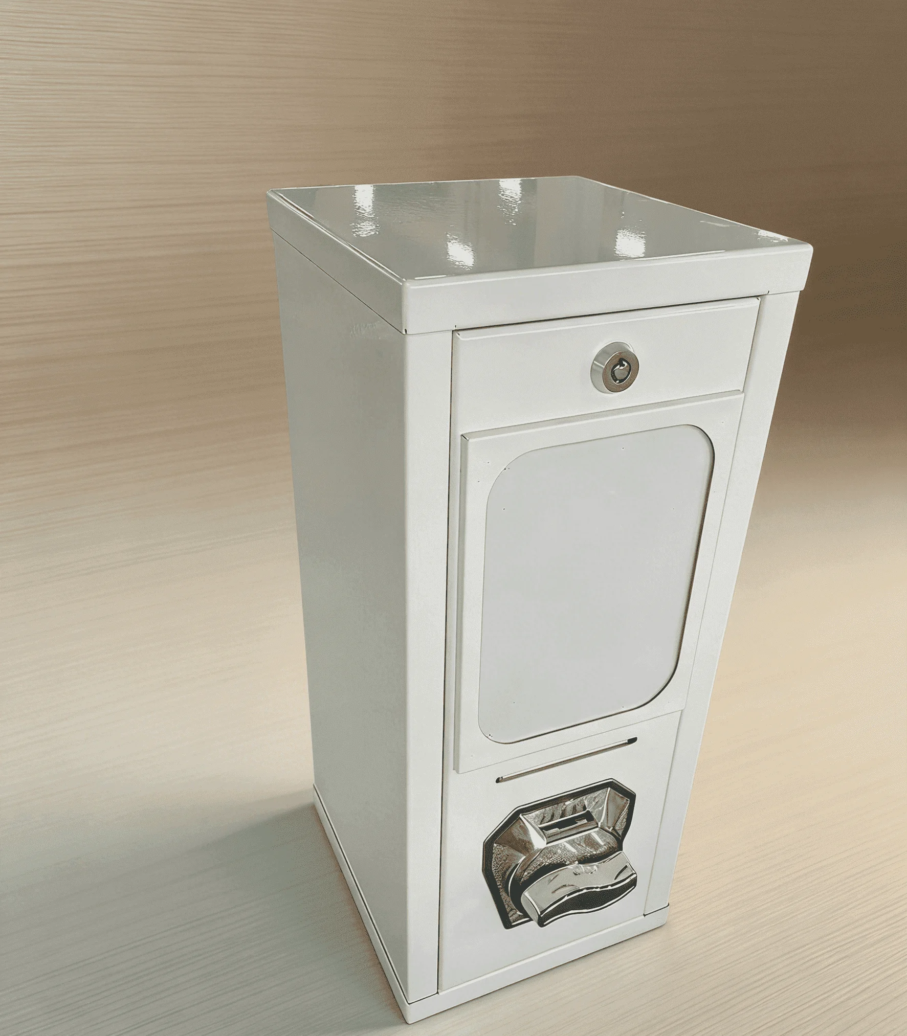 2026 New Portable Single-Slot Card & Tattoo Vending Machine | Token/Coin Payment | Compact White Commercial Dispenser