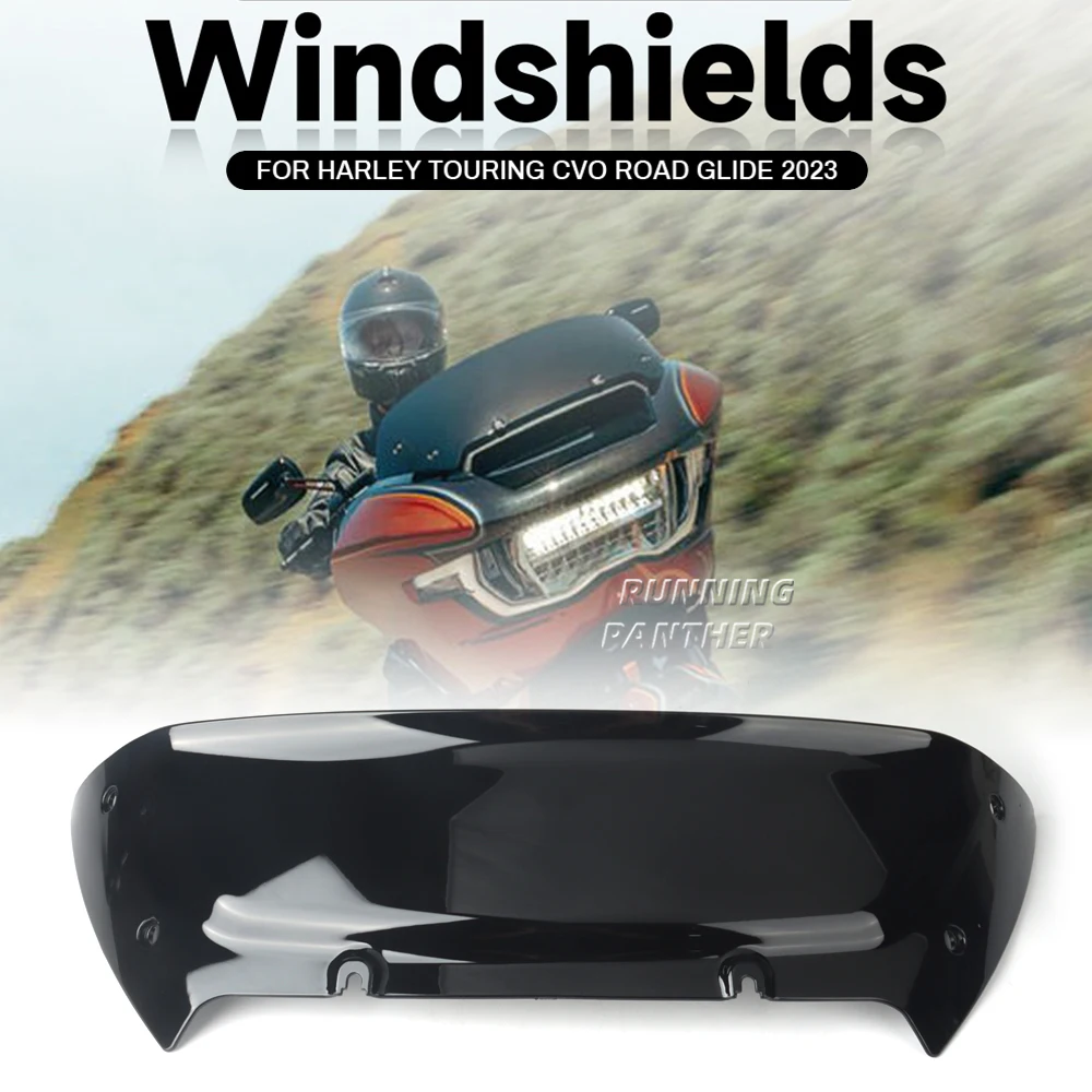 

Motorcycle Front 4.5" Windscreen Windshield Visor Wind Screen Shield Spoiler For Harley TOURING CVO Road Glide FLTRXSE 2023