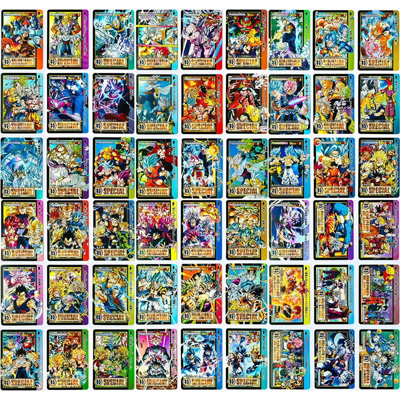 Anime Dragon Ball Diy homemade FlashCards Son Goku Vegeta Iv Trunks Frieza Broli Android 18 Vegetto Majin Buu Collection Cards view 3
