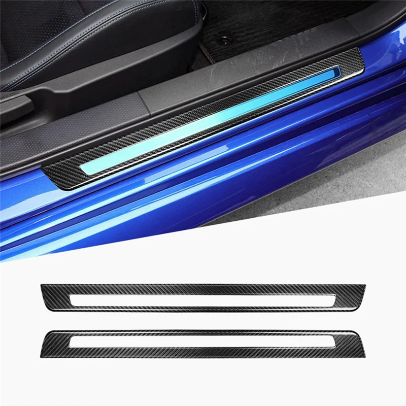 

Trending Real Hard Carbon Fiber Cover For Subaru BRZ Toyota GR86 2022-2024 Door Sill Strip Protector Trim Accessories