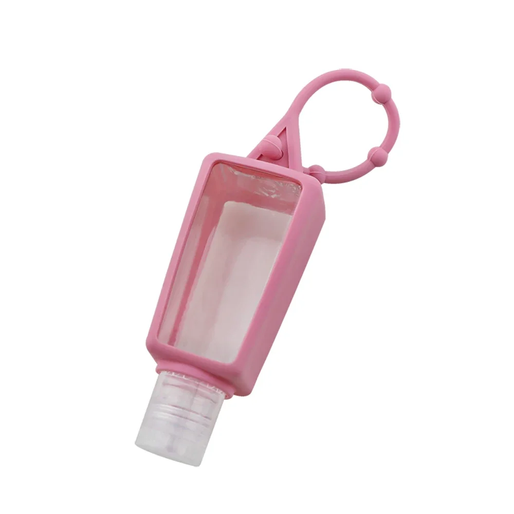 Mini disinfettante per le mani in silicone da 30 ml Supporto per gel per le mani Gancio riutilizzabile Bottiglie vuote da spremere Dispenser di sapone da viaggio portatile