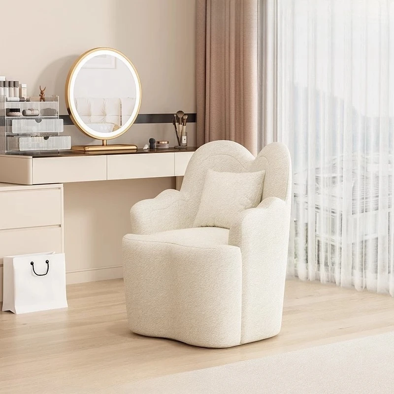Cream wind princess chair backrest girls bedroom dresser stool rotatable fashion creative light luxury manicure stool