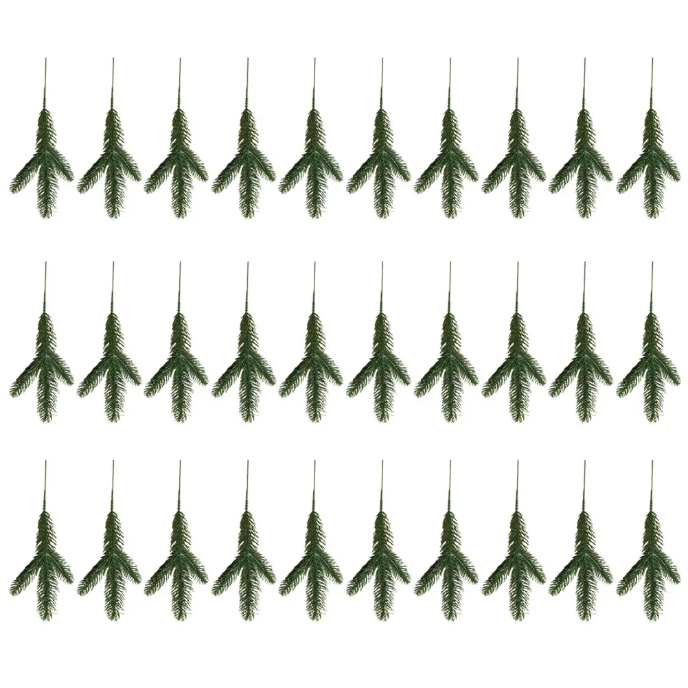 

30 Pcs Artificial Pines Pine Needle Picks Decor Christmas Tree Wreath Holiday Floral Arrangement Year Round