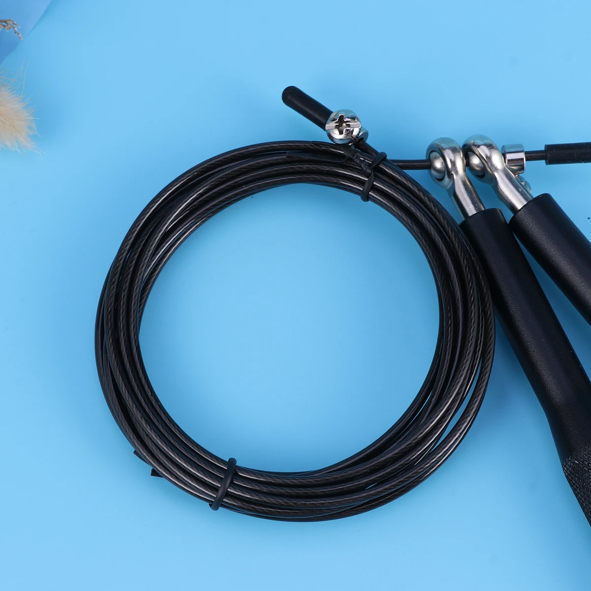 

Handles Jumping Rope Workout Steel Wire Black Ball Bearing Middle School Student