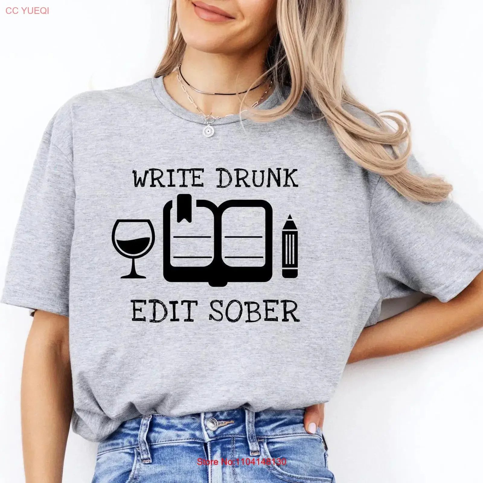 Funny Writer T Shirt Author Writing Lover Humor Life vintage Washed Soft fashion Comfortable homme Breathable
