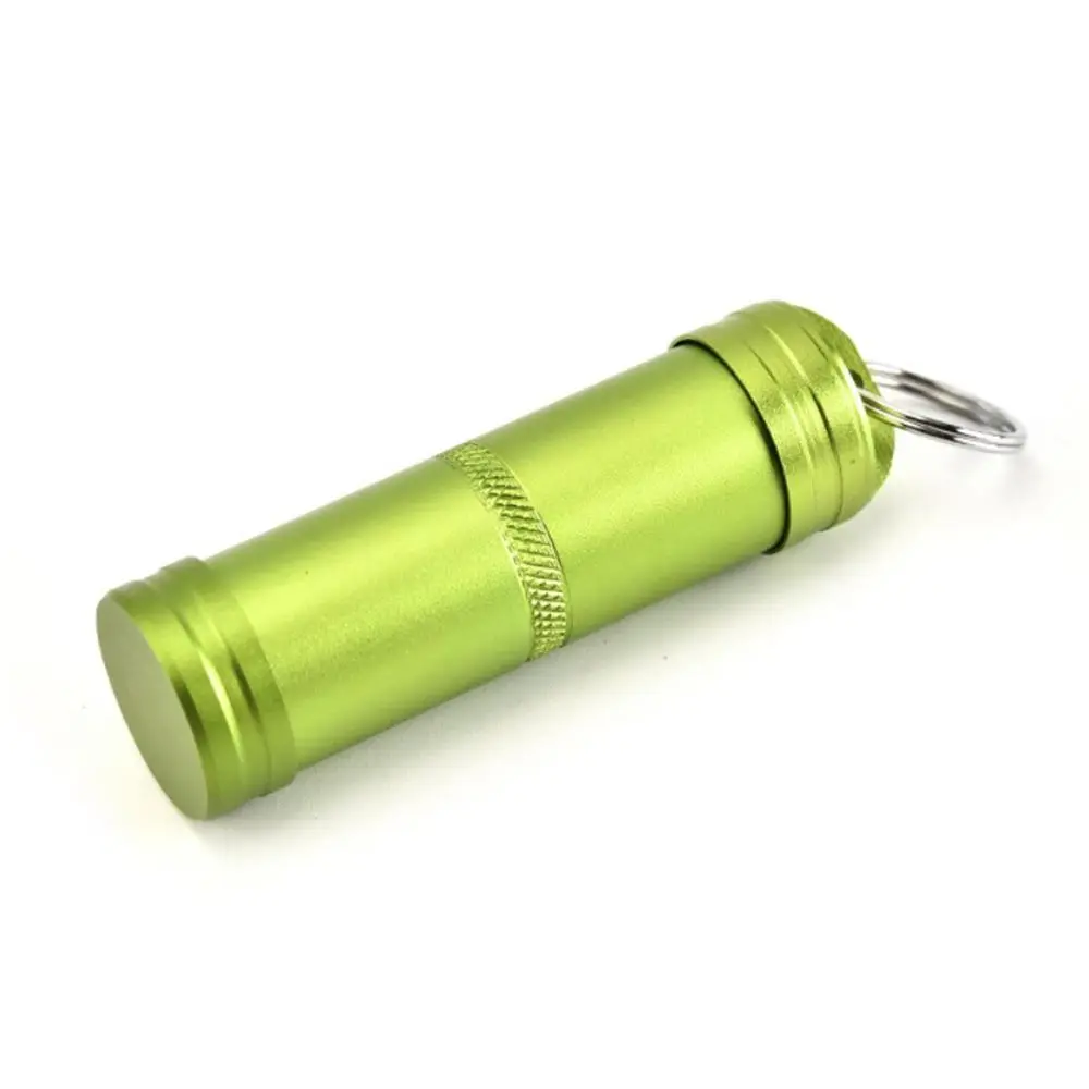 EDC Aluminum Earplugs Box Vitamin Healthy Care Outdoor Capsule Pill Case Keychain Emergency Pill Bottle Pill Storage Box - view 2