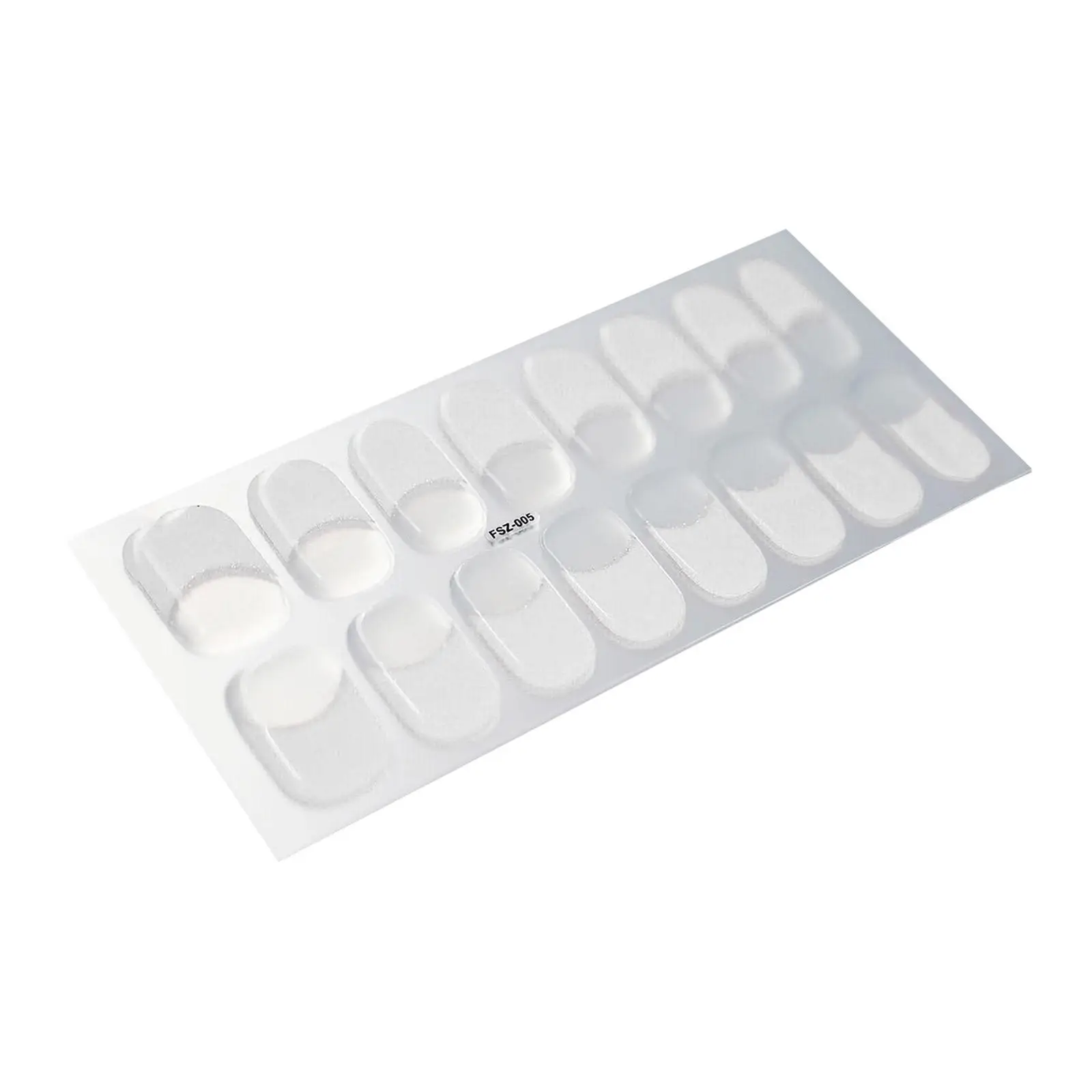 4 x halbgehärtete Gel-Nagelstreifen, volle Nagelfolien, Aufkleber, glänzend, hellere Salon-Nagelgel-Nagellackstreifen