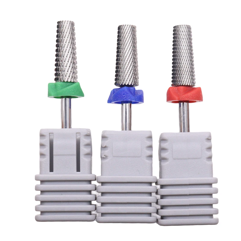 5in1 Gold-Coated Tungsten Carbide Nail Drill Bit – Dual Direction for Left & Right Hand, Sharp & Durable, 2.35mm Shank Manicure