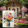 Spring Summer Colorful Floral Mason Jar Garden Flag 12x18 Inch Double Sided Tulip Daffodil Flower Yard Outdoor Flag House Ho jjp