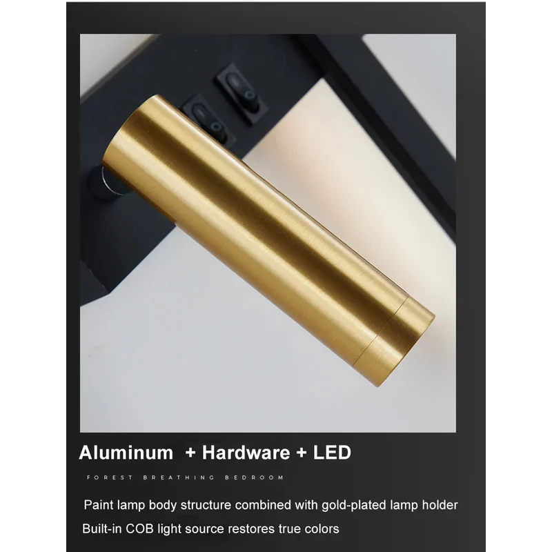 الحديثة الحد الأدنى وحدة إضاءة LED جداريّة مصباح ديكور المنزل الكتان شريط أضواء الجدار ل السرير الممر الممر بهو الجدار تركيبات