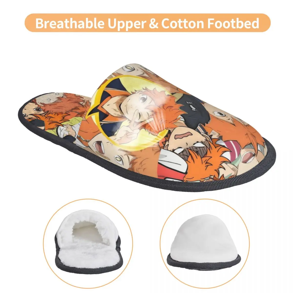 Zapatillas personalizadas para invitados de cómic H-Haikyuues para dormitorio, mujer, zapatilla de casa de Manga