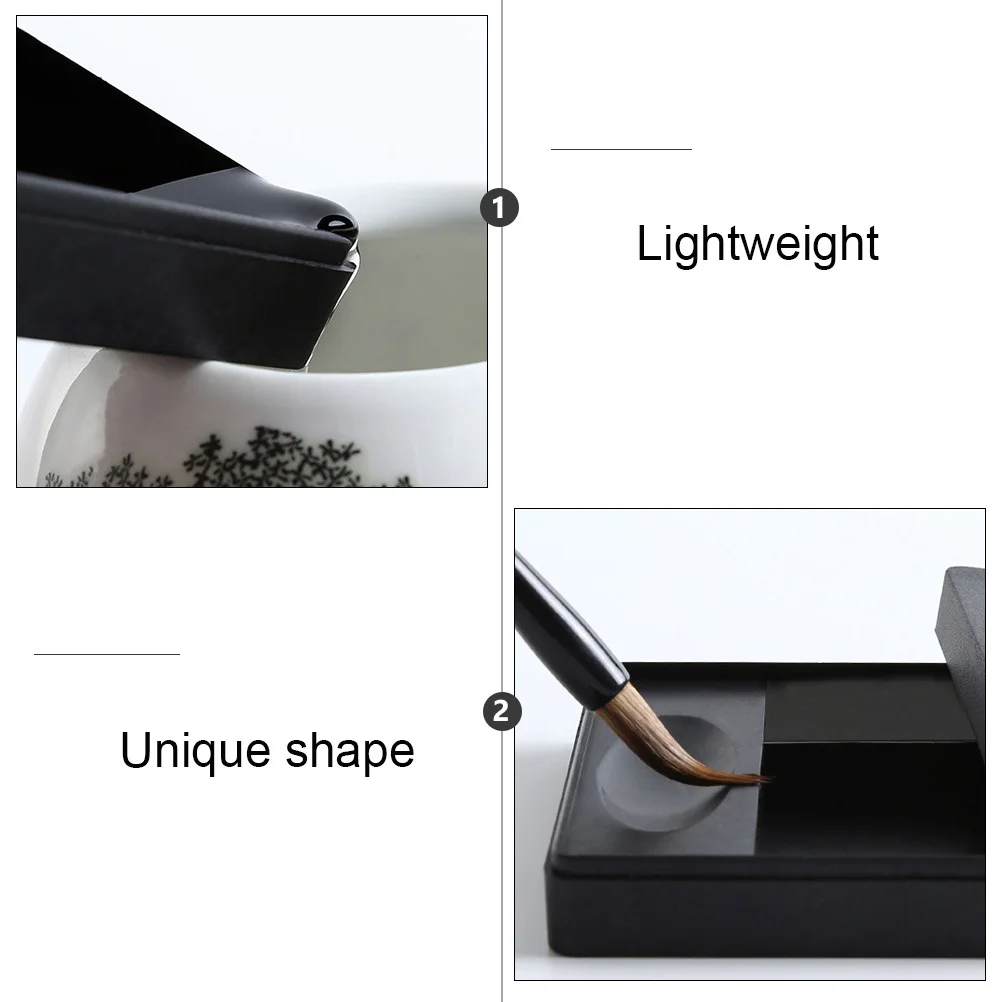 2 قطعة حاوية حبر الخط صندوق حبر مانع للتسرب مع غطاء لطلاء سومي ممارسة الكتابة الصينية متينة وآمنة