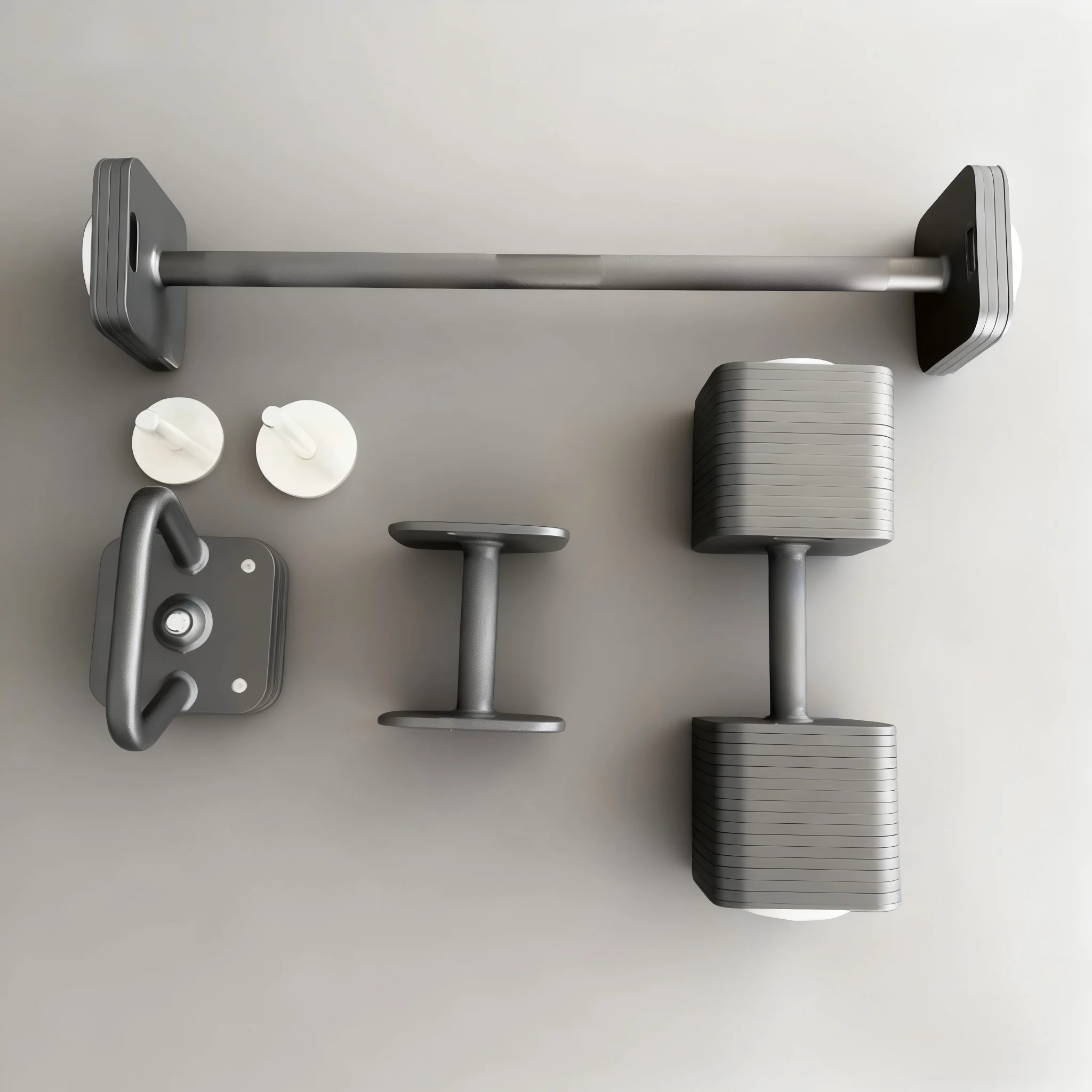 

3-in-1 Adjustable Dumbbell Set for Free Weight Training Includes Kettlebells and Barbell for Versatile Workouts