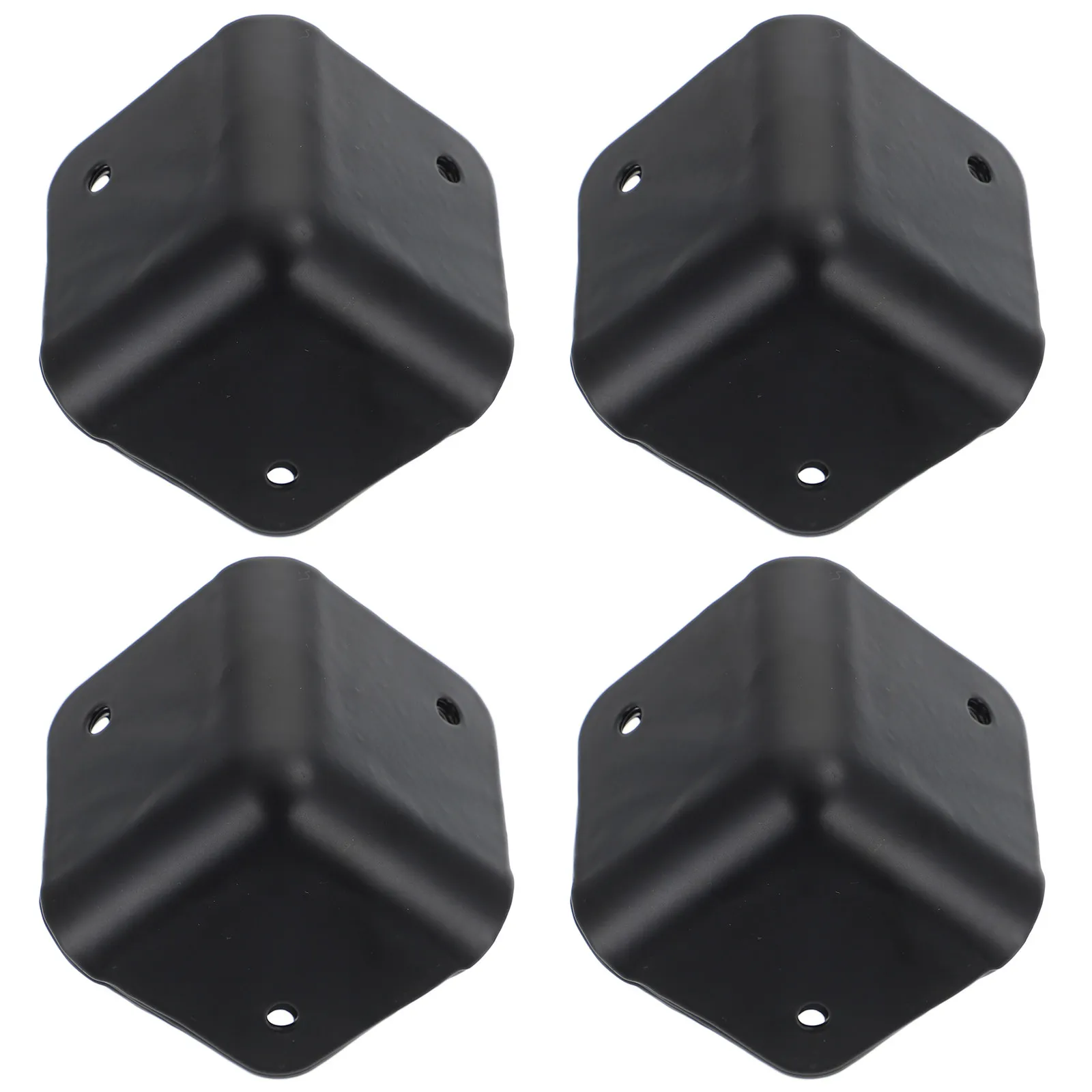 4Pcs Speaker Corner Protectors Black Iron Guards Anti-Collision Protective Corners for Stage Speaker Cabinet Shock Absorption