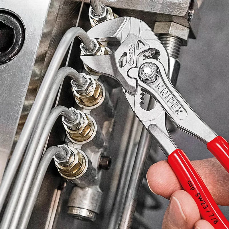 KNIPEX Chrome plated wrench for water pipe pliers, adjustable water pump pliers with large opening tool 8603180/8603250/8603300
