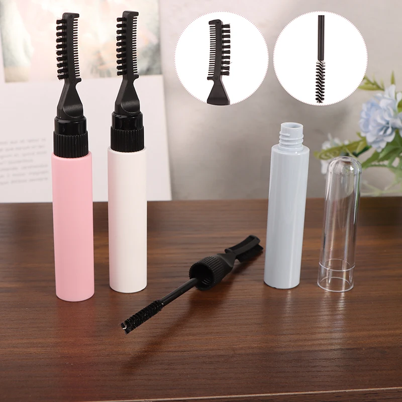 1PC 10ml Dual Brush Head Empty Mascara Tube DIY Refillable Eyebrow Gel Bottle Eyelash Elongation Cosmetics Containers Packaging