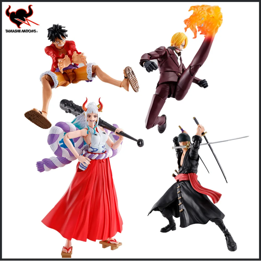 

In Stock Original S.H.Figuarts YAMATO Zoro Sanji LUFFY One Piece Anime The Raid on Onigashima Toys PVC SHF Action Figure Model