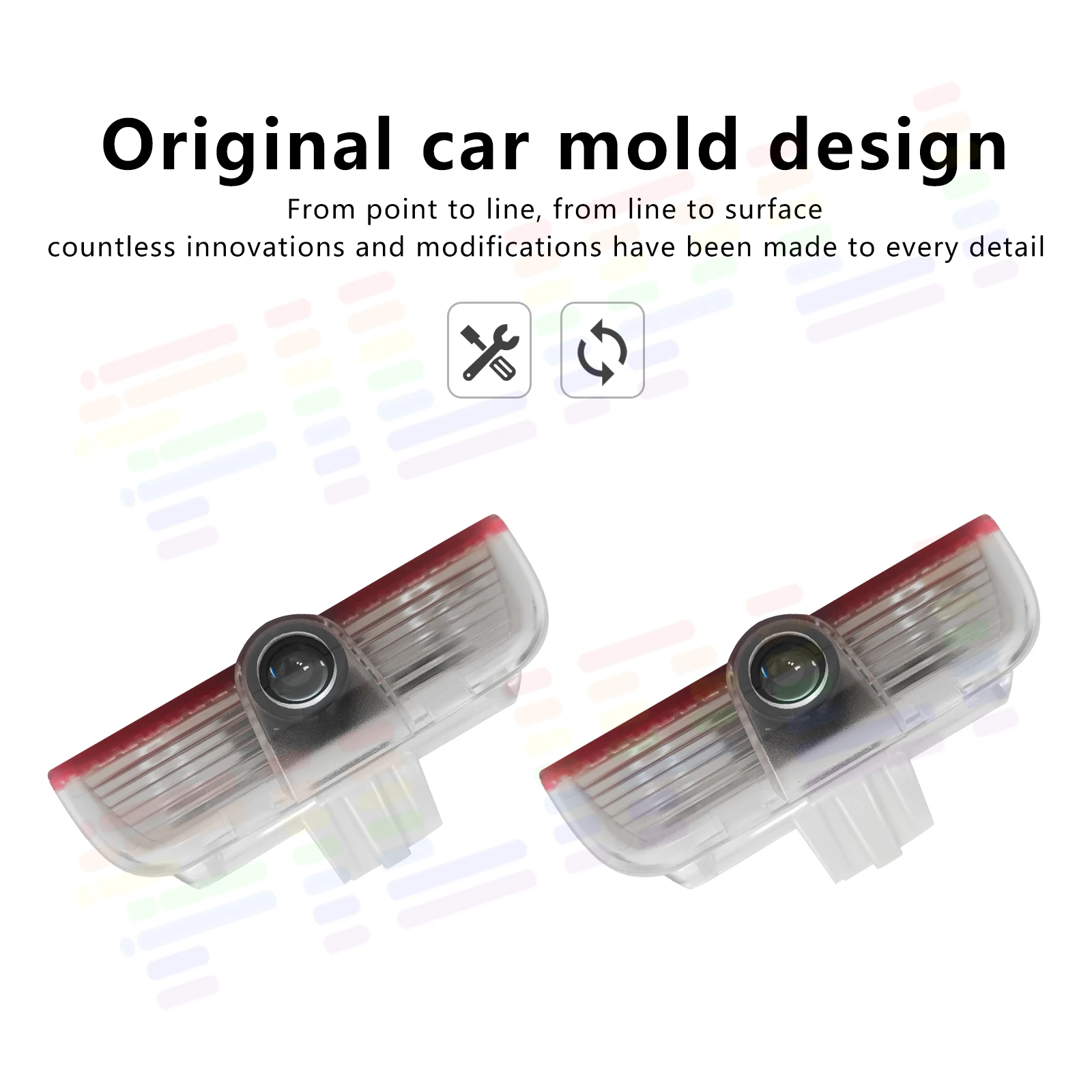 

Car Emblem Projector Lights Door Welcome Lamps For Volkswagen CC Magotan B8L Touarrg teramont accessory